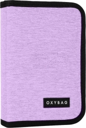 Školský peračník Unicolor fialový, jednoposchodový s dvoma chlopňami