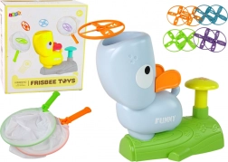 Hra zručnosti Chyť frisbee – lietajúce disky s katapultom, modrá