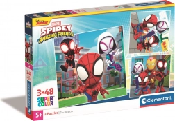 Puzzle CLEMENTONI Spidey a jeho úžasní priatelia 3×48 dielikov