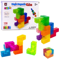 Magnetické kocky Magic Magnetic Cubes – logická skladačka s výzvami, 9 dielov