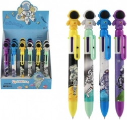 Guľôčkové pero kozmonaut so 6 farbami