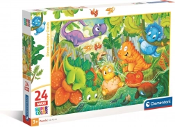 Clementoni puzzle šťastná oáza dinosaurov, maxi 24 dielikov