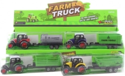 Kovový traktor so spätným chodom s plastovým valníkom