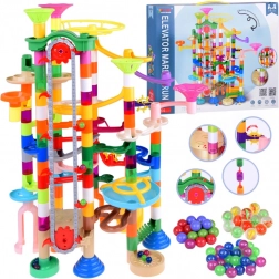 Farebná guľôčková dráha s výťahom na batérie, 236 dielov