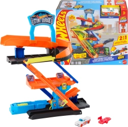 Hot Wheels City kaskadérska garáž s premenou a autíčkom