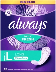 Always Daily Fresh Long slipové vložky 52 ks