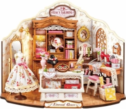 Rolife DIY miniatúra domčeka Elsa’s Tailoring – krajčírstvo 3D drevená stavebnica
