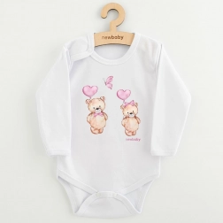 Detské body s potlačou New Baby Love Bears, dlhý rukáv, veľkosť 80 (9–12 mesiacov)