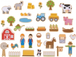 Bigjigs Toys drevené magnetky Farma