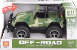 Vojenské autíčko na batérie so svetlami a zvukmi