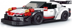 Stavebnica športové auto 349 dielikov – biele