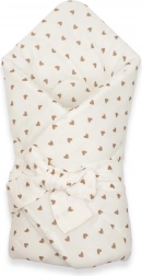 Mušelínová šnurovacia zavinovačka NEW BABY Little Heart