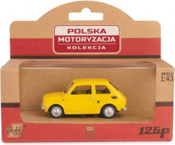 Model auta Fiat 126p žltý 1:43