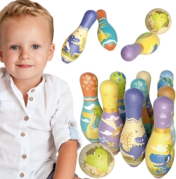 Mäkké detské kuželky s dinosaurami Woopie – 12 ks