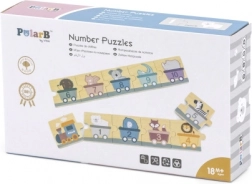 Drevené puzzle s číslami PolarB Montessori