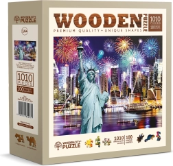 Drevené puzzle WOODEN CITY Nočný New York 1010 dielikov