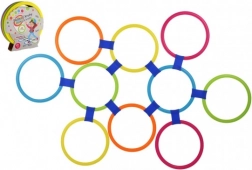 Teddies farebné skákacie kruhy so spojkami, sada 10 ks