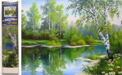 Diamantové maľovanie Jarná krajina 30x40 cm