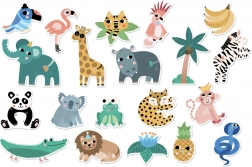 Vilac drevené magnetky Džungľa pre deti