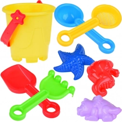 Súprava hračiek do piesku – vedierko, formičky a hrable