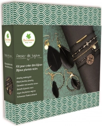 Výroba šperkov – bižutéria s čiernymi pierkami