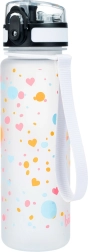 Tritánová fľaša na pitie s motívom srdiečok 500 ml