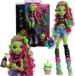 Bábika Monster High Venus McFlytrap s mačičkou Chewlian