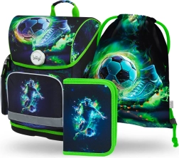 Školský set BAAGL Ergo Futbal Hráč – aktovka, peračník a vrecko