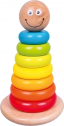 Drevené skladacie krúžky na tyči BINO