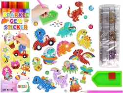 Diamantová Mozaika Samolepky Dinosaury