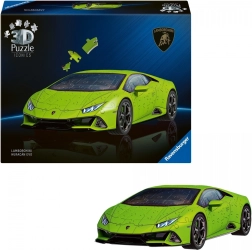 3D puzzle RAVENSBURGER Iconics: Lamborghini Huracán Evo, zelené, 108 dielikov