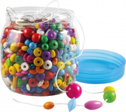 Detoa drevené korálky v dóze