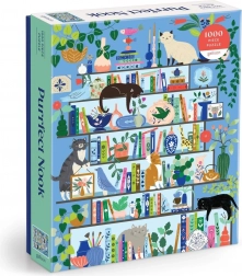 Puzzle GALISON PURRFECT NOOK – mačacia knižnica, 1000 dielikov