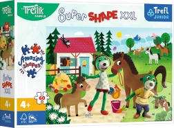 Puzzle Super Shape XXL TREFLÍCI na konskej farme 60 dielikov