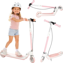 Trike Fix skladacia detská kolobežka so svietiacimi LED kolieskami, ružová