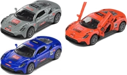 Kovové závodné auto na spätný chod