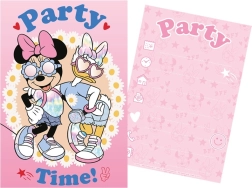 Sada párty pozvánok a obálok MINNIE MOUSE 5+5