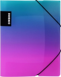 Doska s gumičkou A4 ombré ružová, polypropylén