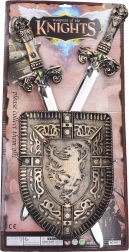 Detský set štítu a dvoch mečov 60 cm