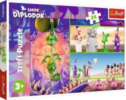 Puzzle 24 Maxi Zvedavý Drak Diplodok