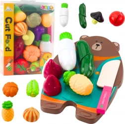 Detská sada na krájanie zeleniny s doskou a nožom