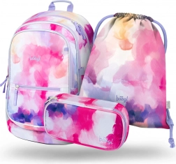 Školská súprava Baagl Core Painting: batoh, peračník a vrecko