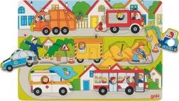 GOKI drevená skladačka - Na ceste