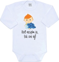 New Baby body s potlačou Keď nespím ja, tak ani vy