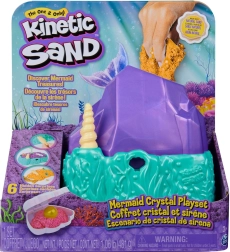 Kinetic Sand morská víla – trblietavá sada s kryštálovým boxom, 480 g