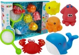 Vodné zvieratá Kúpacia súprava Delfín Krab Sieťka