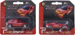 Hasičské kovové auto 7 cm