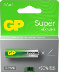 Alkalické batérie AA GP Super 4ks
