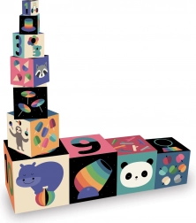 Kartónová skladacia veža s obrázkami od Andyho Westface