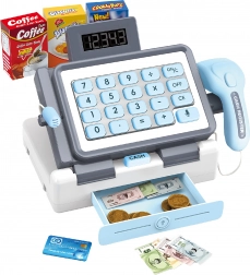 Pokladňa pre deti s efektmi 25 cm – modrá